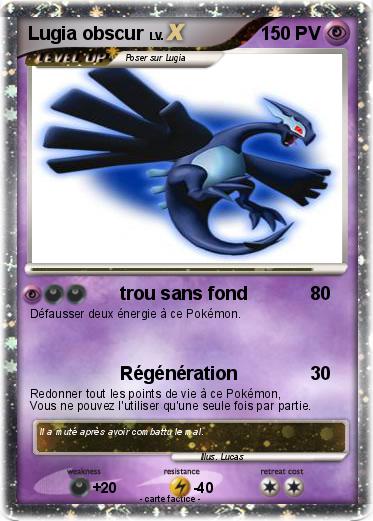 Pokemon Lugia obscur