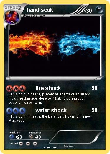 Pokemon hand scok