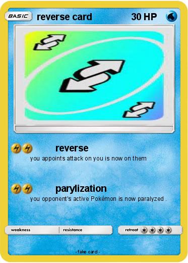 Pokemon reverse card