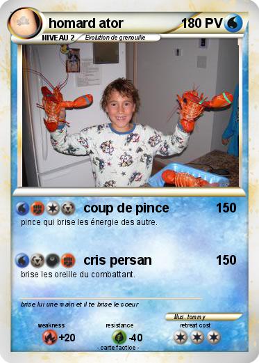 Pokemon homard ator