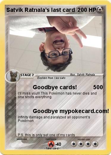 Pokemon Satvik Ratnala’s last card