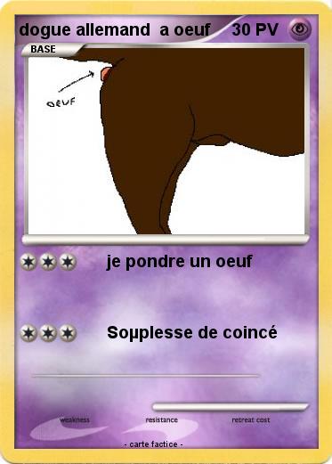 Pokemon dogue allemand  a oeuf