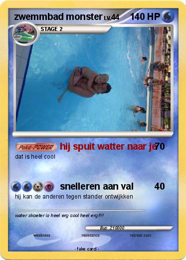 Pokemon zwemmbad monster
