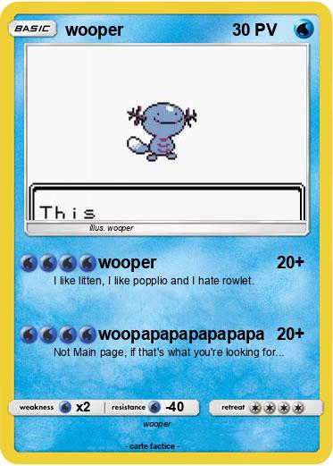 Pokemon wooper