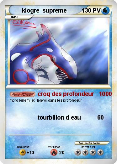 Pokemon kiogre  supreme