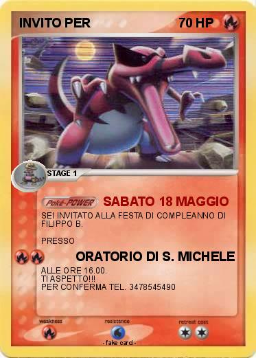 Pokemon INVITO PER