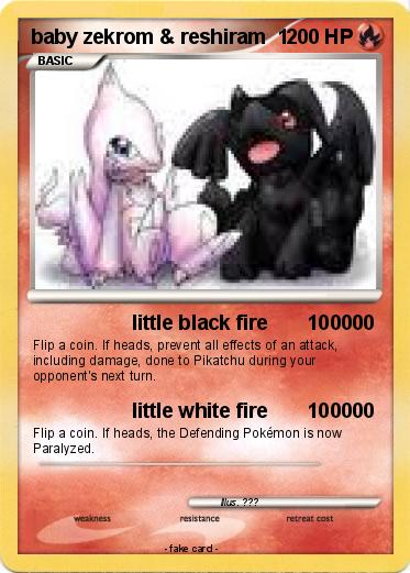 Pokemon baby zekrom & reshiram  1