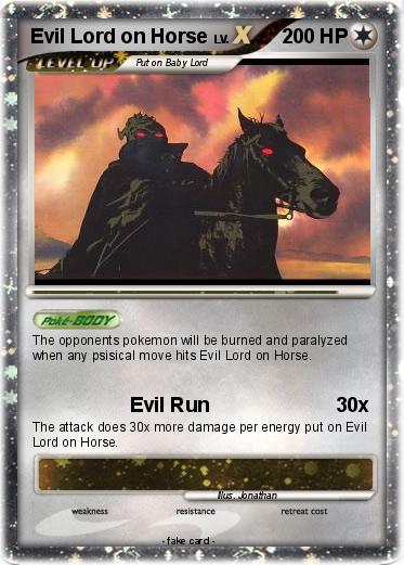 Pokemon Evil Lord on Horse