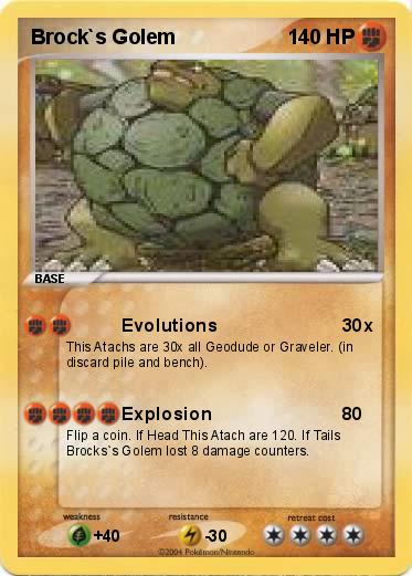 Pokemon Brock`s Golem