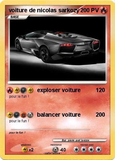 Pokemon voiture de nicolas sarkozy