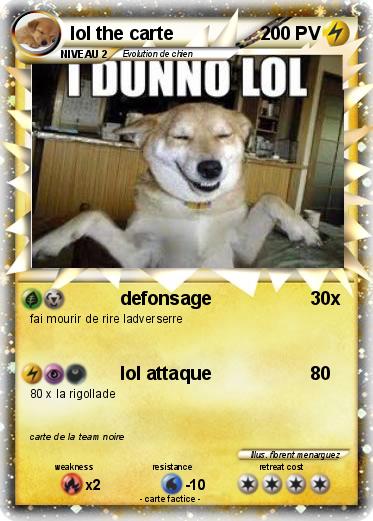 Pokemon lol the carte