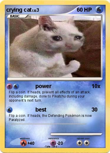Pokemon crying cat