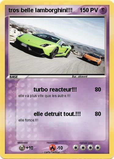 Pokemon tros belle lamborghini!!!