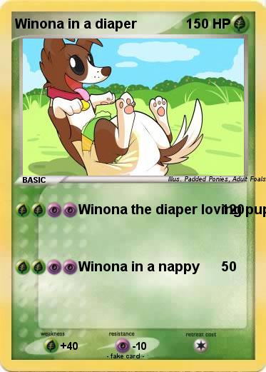 Pokemon Winona in a diaper