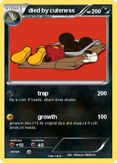 Pokemon died by cuteness