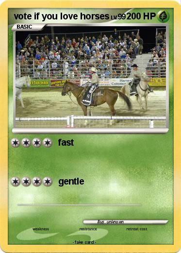 Pokemon vote if you love horses