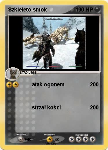 Pokemon Szkieleto smok