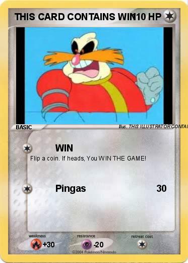 Pokemon THIS CARD CONTAINS WIN