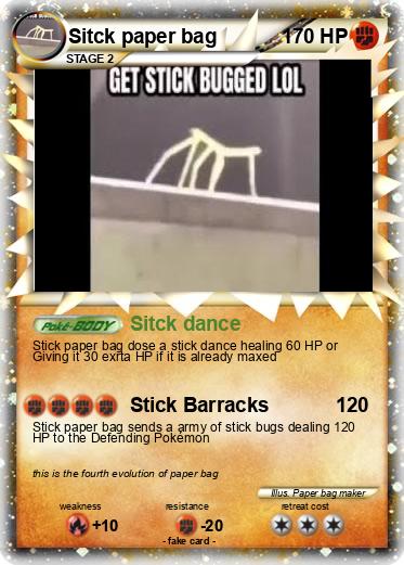 Pokemon Sitck paper bag