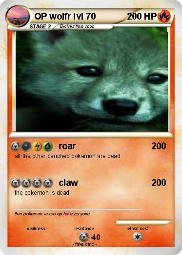 Pokemon OP wolfr lvl 70