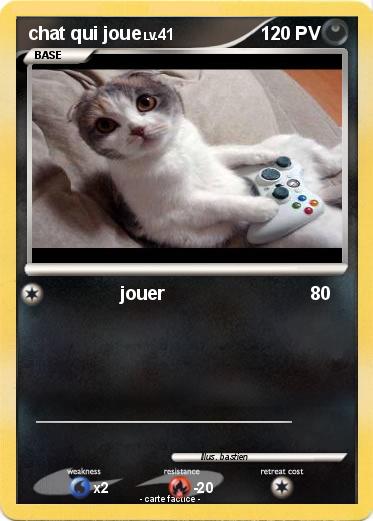 Pokemon chat qui joue