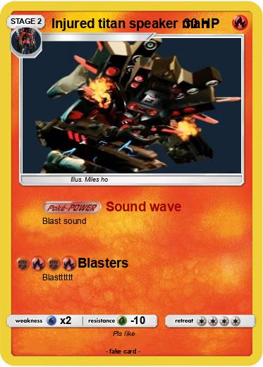 Pokemon Injured titan speaker man