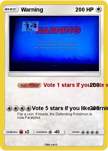 Pokemon Warning