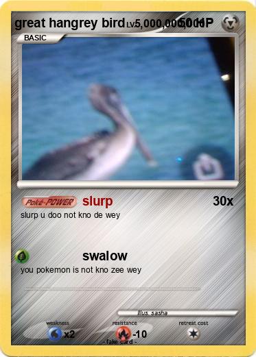 Pokemon great hangrey bird