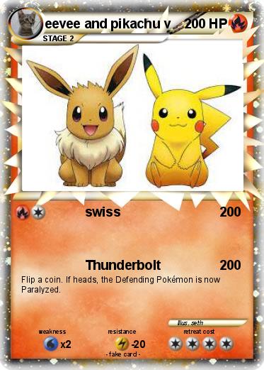 Pokemon eevee and pikachu v