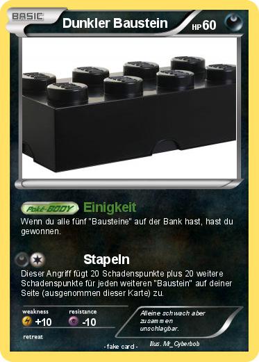 Pokemon Dunkler Baustein
