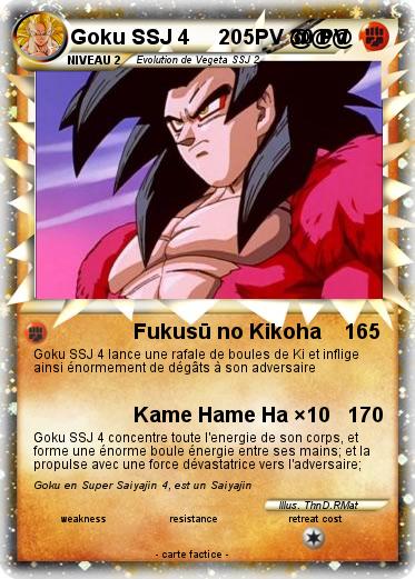Pokemon Goku SSJ 4     205PV @@@