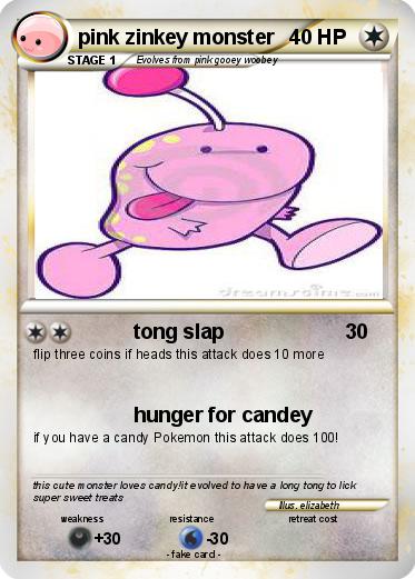 Pokemon pink zinkey monster