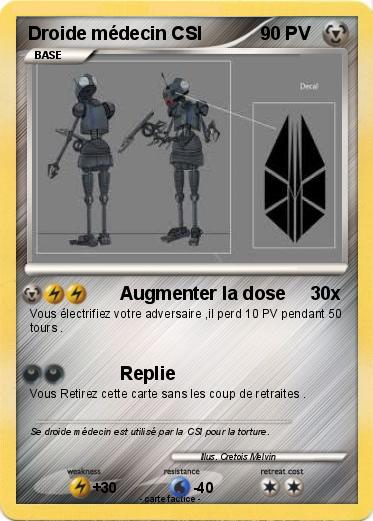 Pokemon Droide médecin CSI