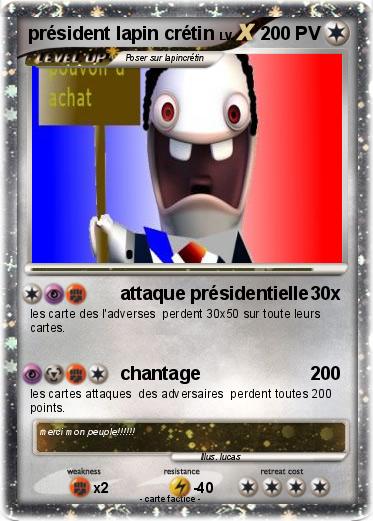 Pokemon président lapin crétin