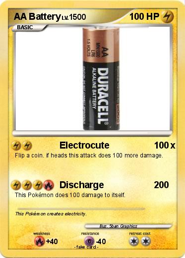 Pokemon AA Battery