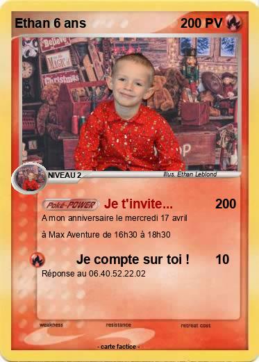 Pokemon Ethan 6 ans