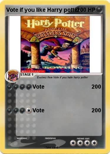 Pokemon Vote if you like Harry potter