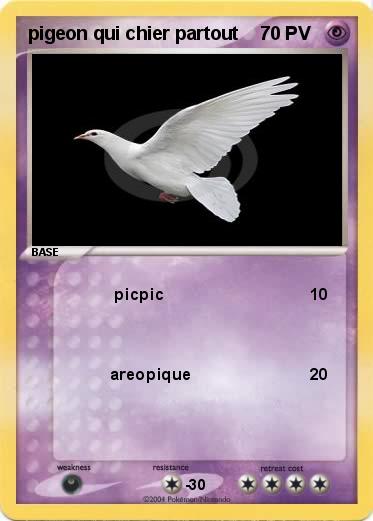 Pokemon pigeon qui chier partout