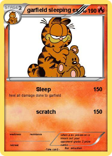 Pokemon garfield sleeping ex