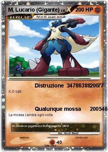 Pokemon M, Lucario (Gigante)
