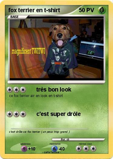 Pokemon fox terrier en t-shirt