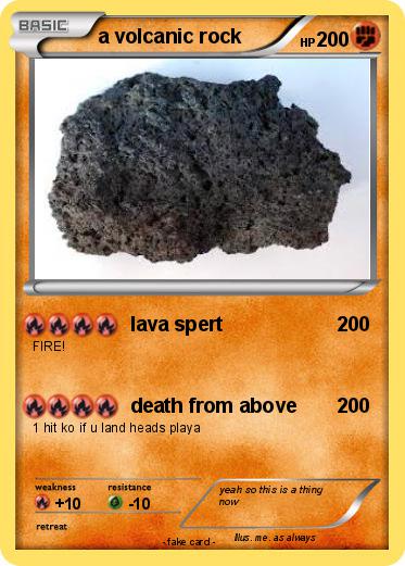 Pokemon a volcanic rock