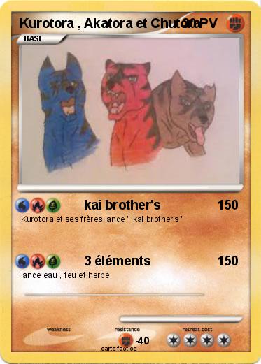 Pokemon Kurotora , Akatora et Chutora