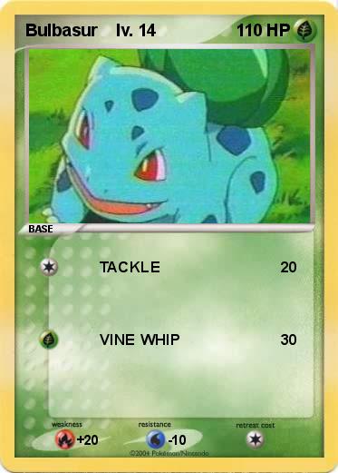Pokemon Bulbasur    lv. 14