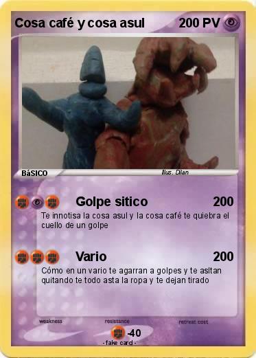 Pokemon Cosa café y cosa asul