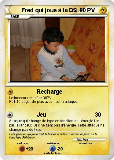 Pokemon Fred qui joue à la DS