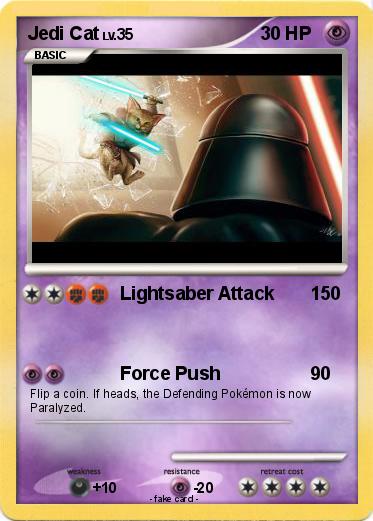 Pokemon Jedi Cat