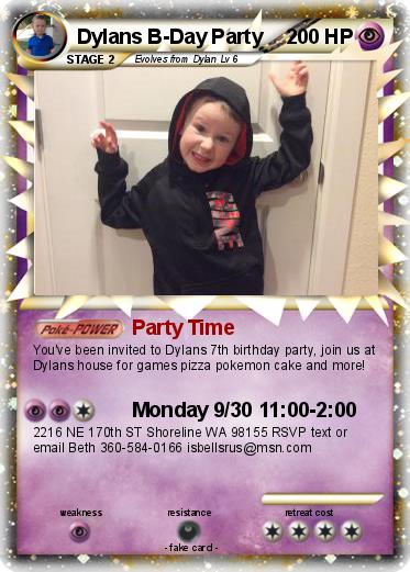Pokemon Dylans B-Day Party