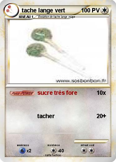 Pokemon tache lange vert