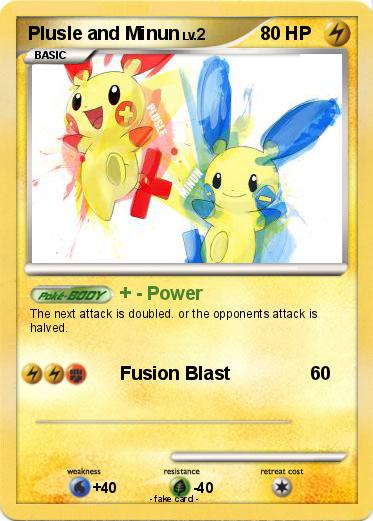 Pokemon Plusle and Minun